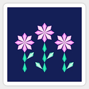 Pink frozen flowers design, version one Sticker